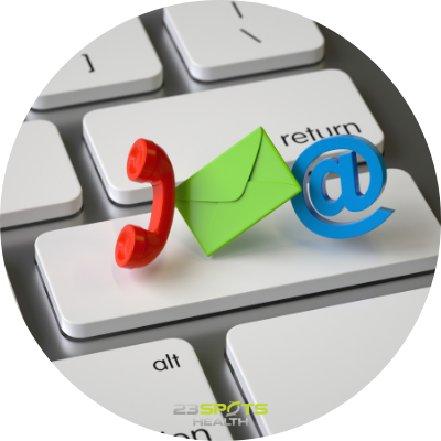 Kontakt aufnehmen mit 23Spots Health Kontakt aufnehmen mit 23Spots Health